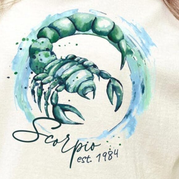 Custom Scorpio T-Shirt, October November Birthday Shirt - Picture 2 of 4